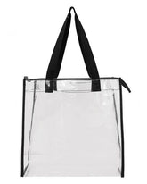 OAD Clear Zippered Tote with Full Gusset