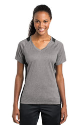 Sport-Tek ® Women's Heather Colorblock Contender ™ V-Neck Tee. LST361