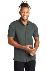 Mercer+Mettle ® Stretch Pique Full-Button Polo MM1006