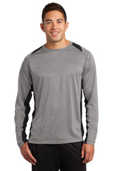 Sport-Tek ® Long Sleeve Heather Colorblock Contender ™ Tee. ST361LS
