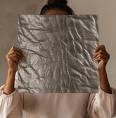 Smooth Pewter Metallic Leather