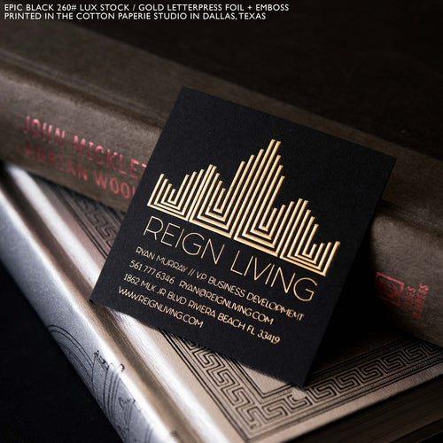 FOIL STAMPED BUSINESS CARDS