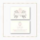 Custom Business Card Design with Hand Drawn Monogram