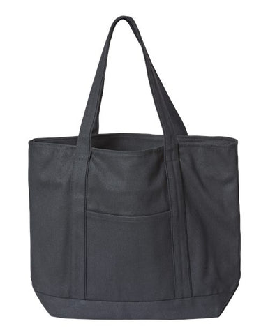 XL Zippered Cotton Canvas Resort Tote