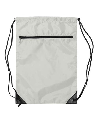 Zippered Drawstring Backpack