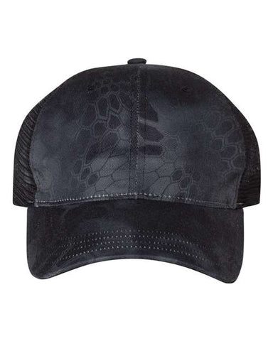 Garment Washed Printed Trucker Cap