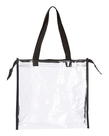 OAD Clear Zippered Tote with Full Gusset