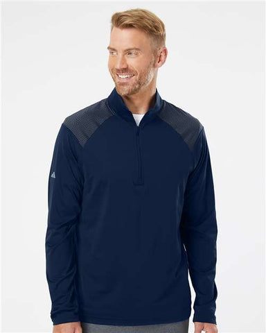 Shoulder Stripe Quarter-Zip Pullover