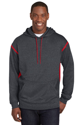 Sport-Tek ®  Tech Fleece Colorblock Hooded Sweatshirt. F246