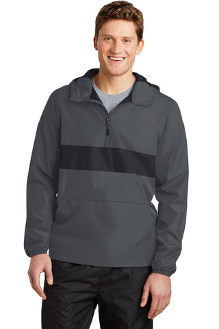 Sport-Tek® Zipped Pocket Anorak. JST65