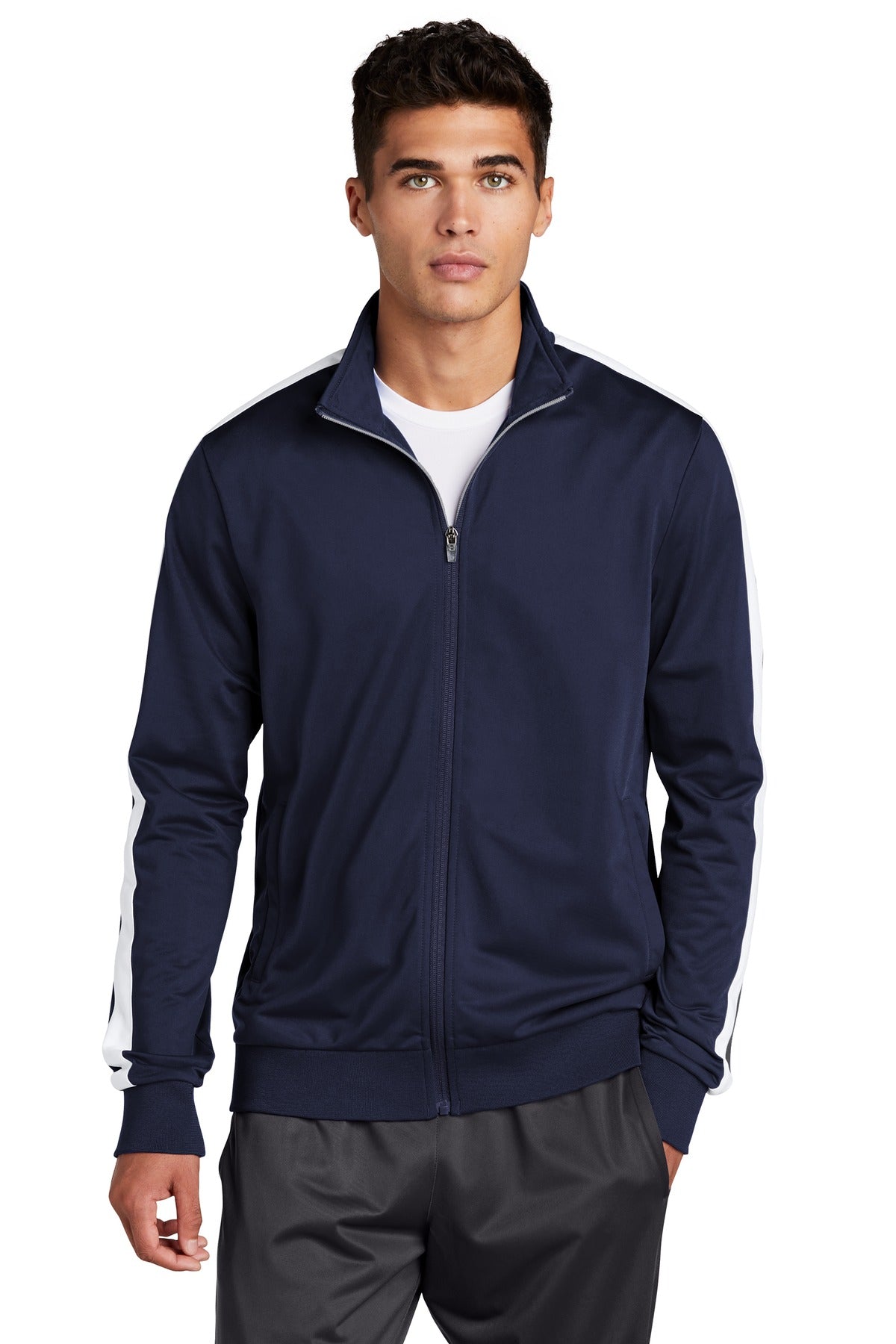 【新品タグ付き】aere* stripe twill track jacket Sport-Tek ® Tricot Sleeve Stripe Track Jacket. JST94