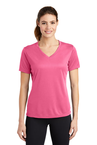 Sport-Tek® Ladies PosiCharge® RacerMesh® V-Neck Tee. LST340