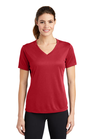 Sport-Tek® Ladies PosiCharge® RacerMesh® V-Neck Tee. LST340