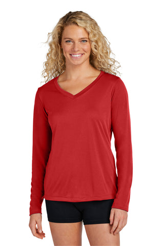 Sport-Tek® Ladies Long Sleeve PosiCharge® Competitor™ V-Neck Tee. LST353LS