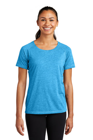 Sport-Tek ® Ladies PosiCharge ® Tri-Blend Wicking Scoop Neck Raglan Tee. LST400