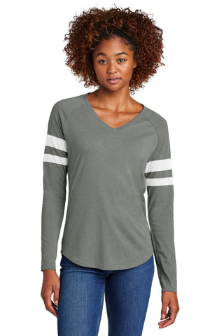 Sport-Tek ®  Women's Halftime Stripe Long Sleeve V-Neck Tee LST6043