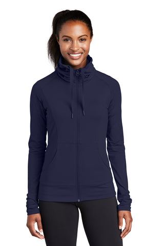 Sport-Tek® Ladies Sport-Wick® Stretch Full-Zip Jacket. LST852