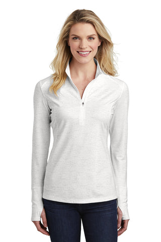 Sport-Tek  ®  Women's Sport-Wick  ®  Stretch Reflective Heather 1/2-Zip Pullover. LST855