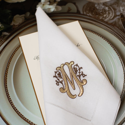 Custom Embroidered Napkins