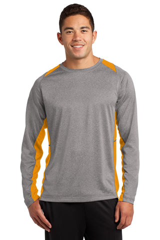 Sport-Tek® Long Sleeve Heather Colorblock Contender™ Tee. ST361LS