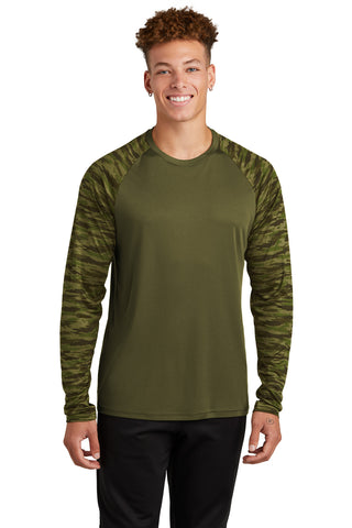 Sport-Tek® Drift Camo Colorblock Long Sleeve Tee ST376LS