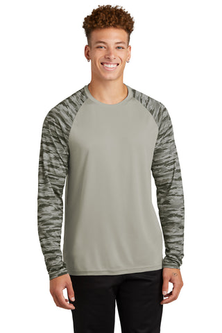 Sport-Tek® Drift Camo Colorblock Long Sleeve Tee ST376LS