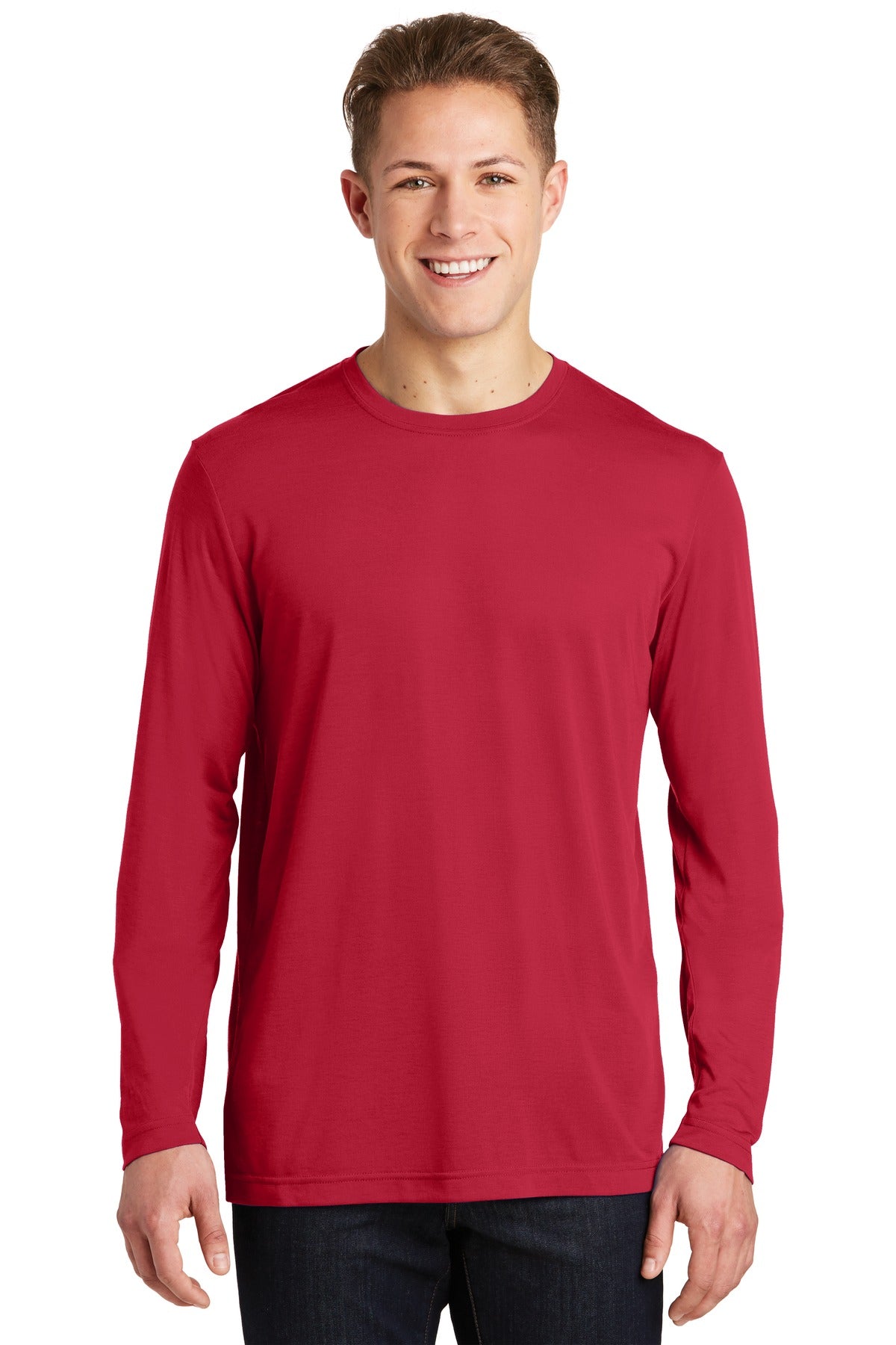 【BAON】[unisex] Dez Sporty Track Color Over Long Sleeve Tee Sport-Tek ® Long Sleeve PosiCharge ® Competitor ™ Cotton