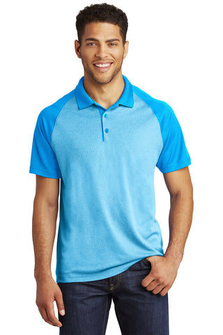 Sport-Tek  ®  PosiCharge  ®  RacerMesh  ®  Raglan Heather Block Polo. ST641