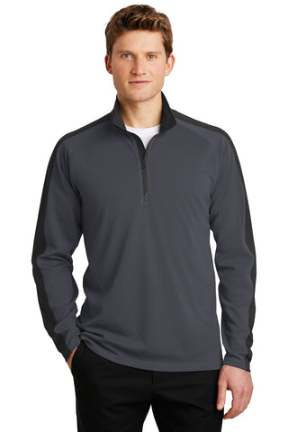 Sport-Tek ®  Sport-Wick ®  Textured Colorblock 1/4-Zip Pullover. ST861