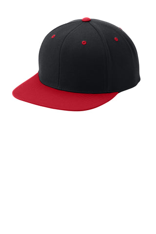 Sport-Tek® Yupoong® Flat Bill Snapback Cap. STC19