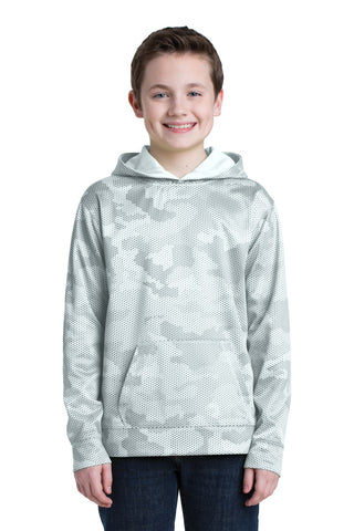 Sport-Tek® Youth Sport-Wick® CamoHex Fleece Hooded Pullover.  YST240