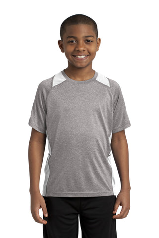 Sport-Tek® Youth Heather Colorblock Contender™ Tee. YST361