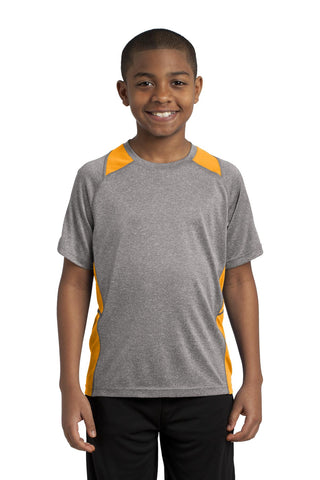 Sport-Tek® Youth Heather Colorblock Contender™ Tee. YST361