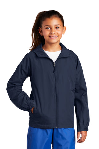 Sport-Tek® Youth Hooded Raglan Jacket. YST73