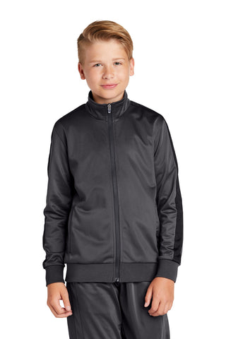 Sport-Tek  ®  Youth Tricot Sleeve Stripe Track Jacket. YST94