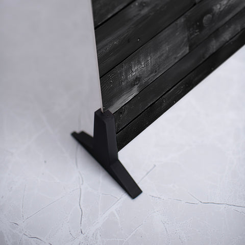 Whimsical Distressed Black Wood