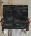 Whimsical Distressed Black Wood