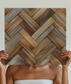 Ethereal Herringbone Wood