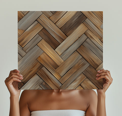 Ethereal Herringbone Wood