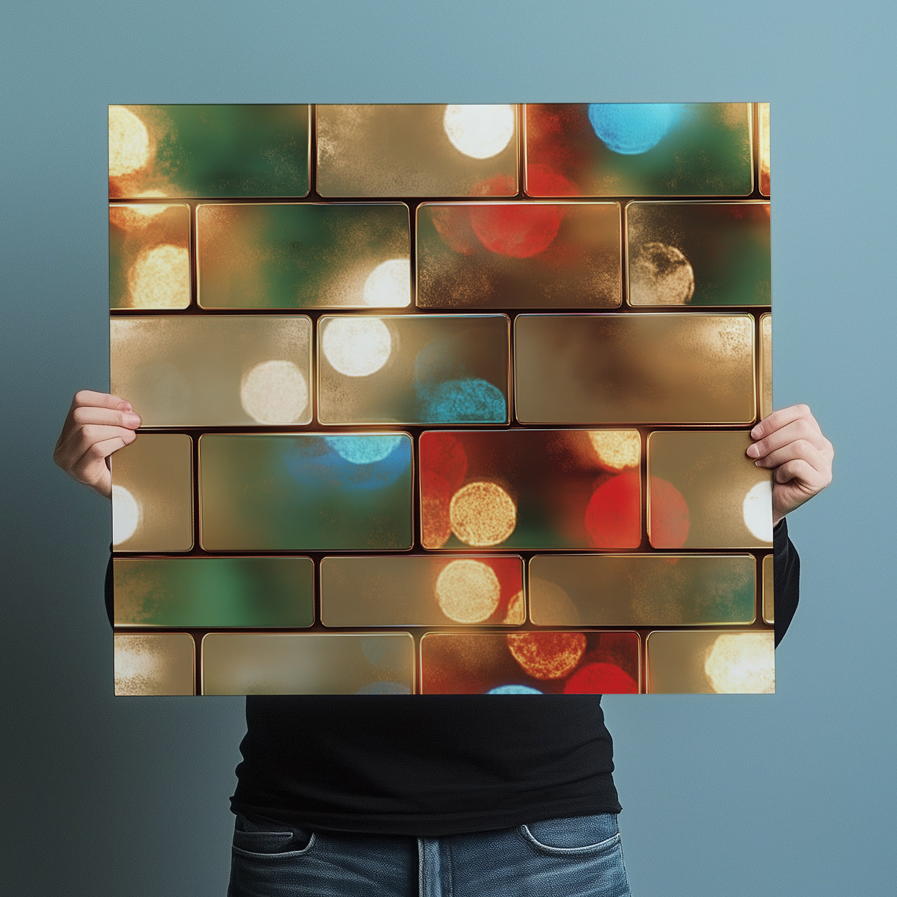 Bold Metallic Subway Tile