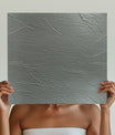 Exquisite Silver Metallic Leather