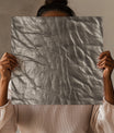 Smooth Pewter Metallic Leather