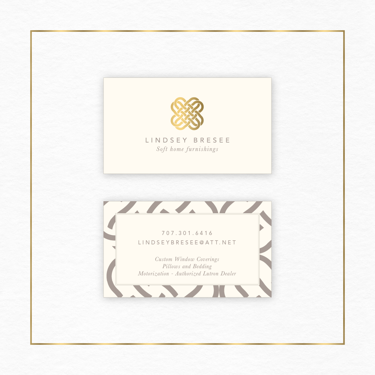 Custom Business Card Design Embossed Gold Foil Modern
