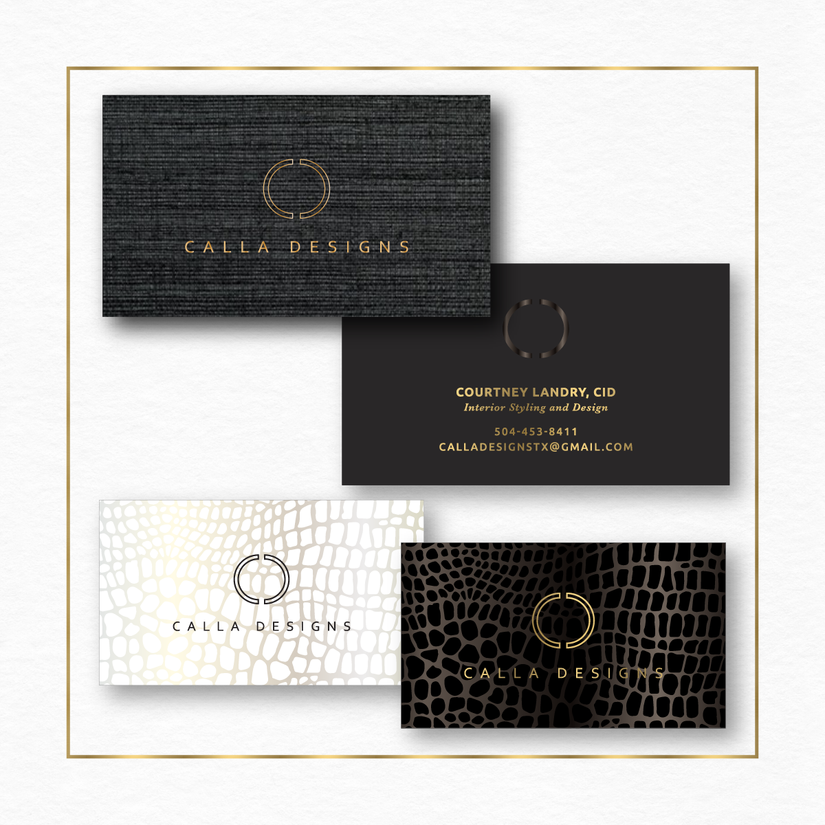 Gold Luxury Business Card Design