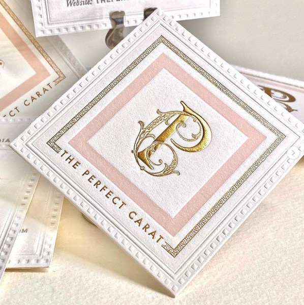 Embossed Monogram Letterpress Business Cards – Cotton Paperie