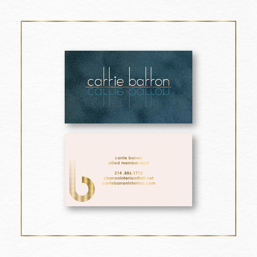 Velvet Custom Business Card Design Gold Foil