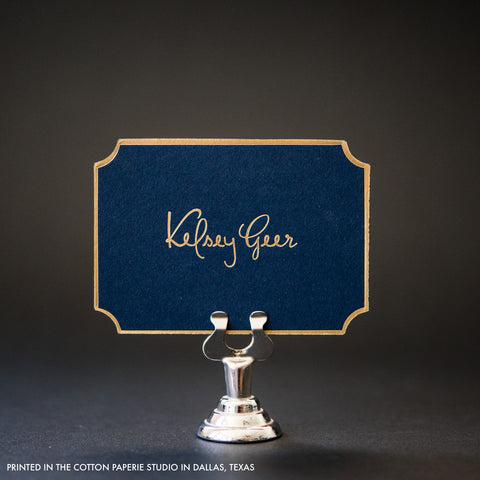 Navy Blue Die Cut Card